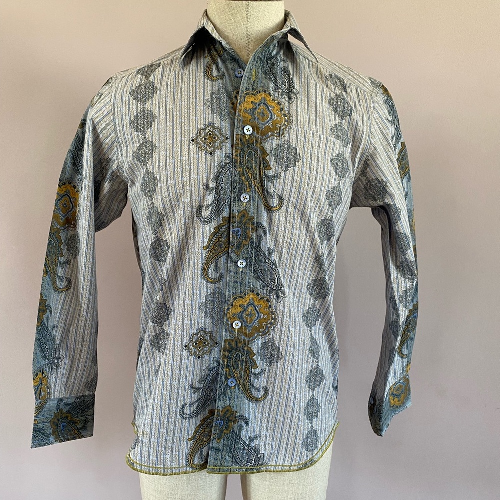 Indigo Palms cotton shirt size Small